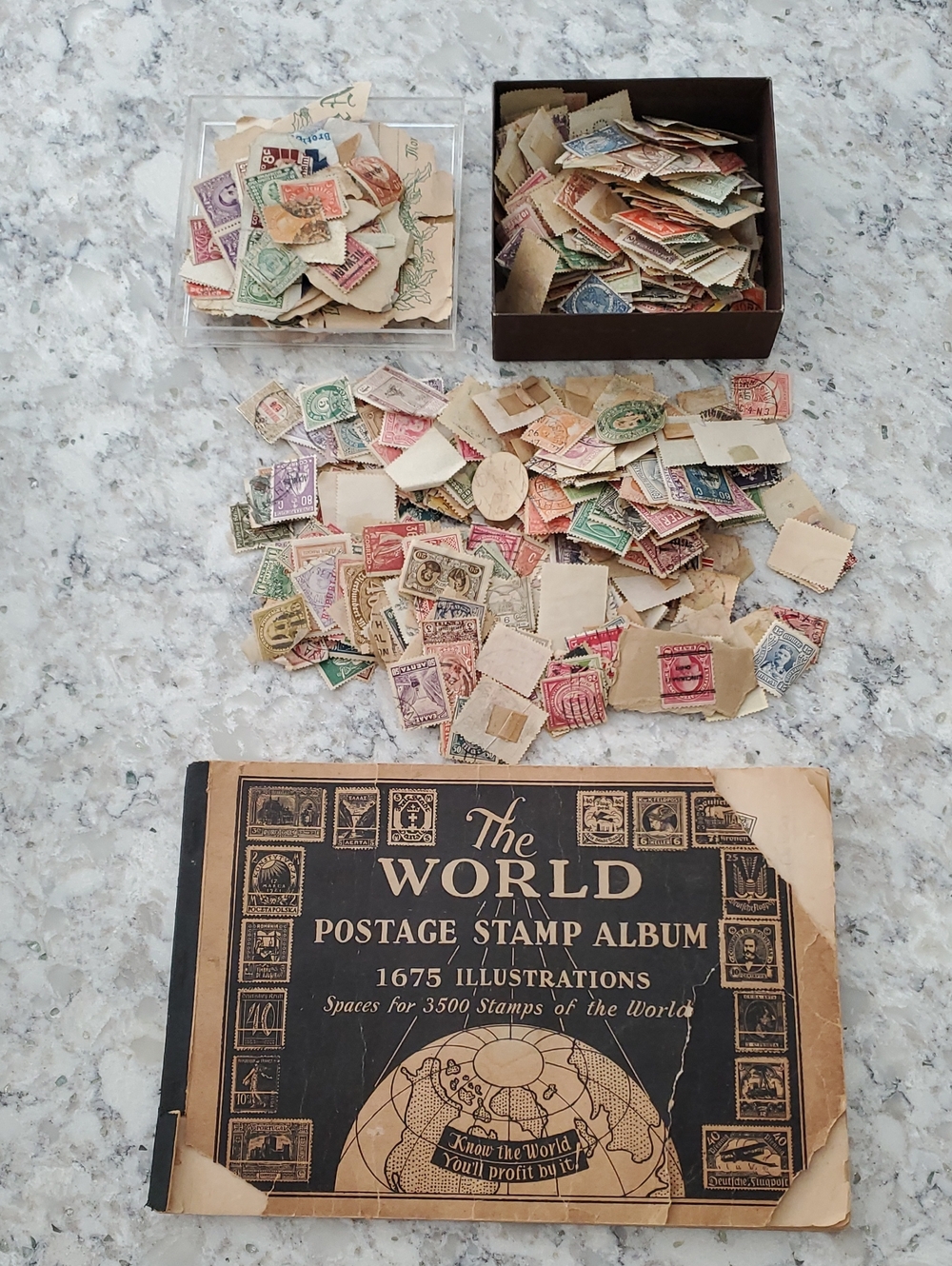 Huge Circulated Vintage Stamp Collection & 1930s World Postage Stamp Album Book